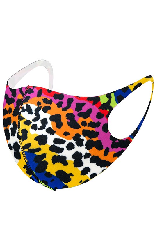 Non-Medical Stretchable Multi-Color Leopard Print Fashion Design Face Mask