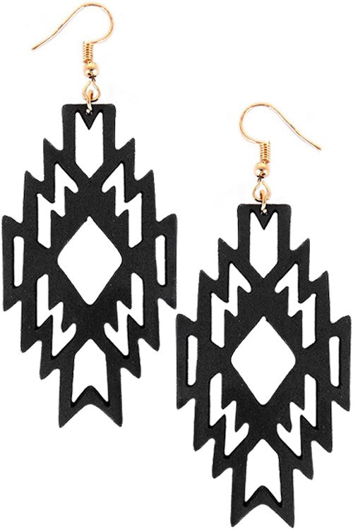Western Navajo Geometric Aztec Earrings