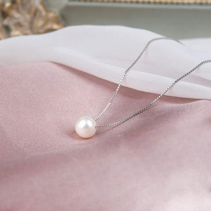 For My Beautiful Girlfriend Pearl Sterling Silver Necklace