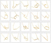 Gold Large Sideways Initial Necklace