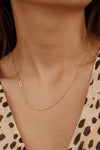 Gold Dainty Sideways Initial Necklace