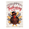 Pilgrim Turkey House Burlap Flag