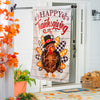 Pilgrim Turkey House Burlap Flag