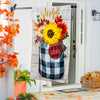 Fall Check Mason Jar House Linen Flag