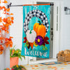 Buffalo Check Fall Wreath House Linen Flag