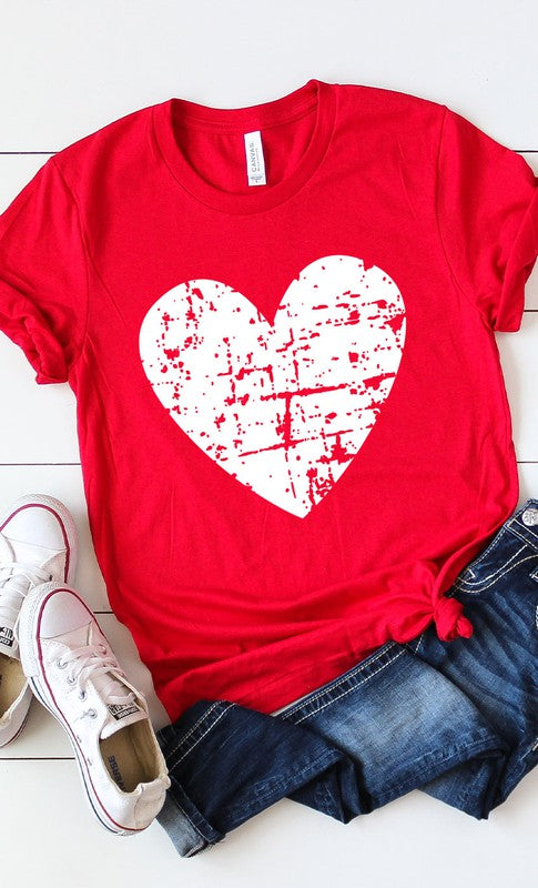 Distressed Heart Graphic Tee