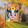 Fall Cow Garden Burlap Flag