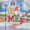 Home Gnome Garden Burlap Flag