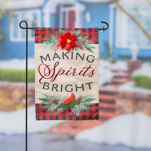 Christmas Joy Garden Burlap Flag