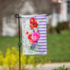 Divided Floral Garden Burlap Flag