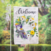 Daisy Wreath Garden Burlap Flag