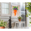 Carrot in Bloom Garden Burlap Flag