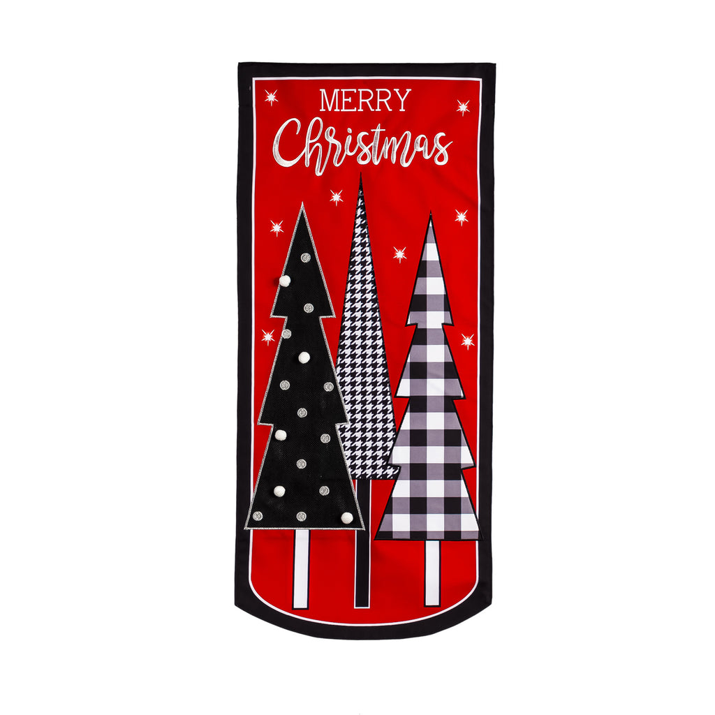 Christmas Tree Trio Everlasting Impressions Textile Flag