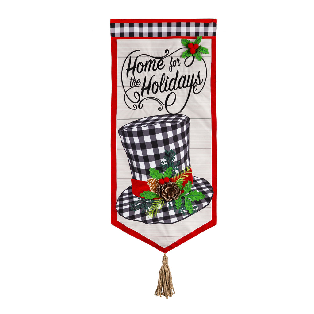 Holiday Top Hat Everlasting Impressions Textile Décor Flag