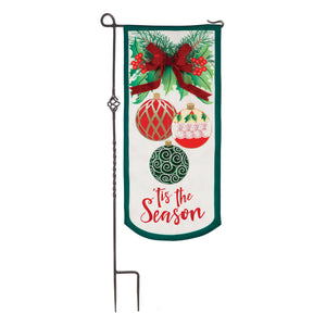 Tis the Season Everlasting Impressions Textile Decor Flag