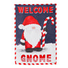 Santa Gnome Garden Suede Flag