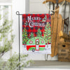 Christmas Camper Garden Suede Flag