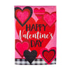 Patterned Valentine Hearts Garden Suede Flag