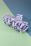 Oversized Checkered Hair Claw Clip