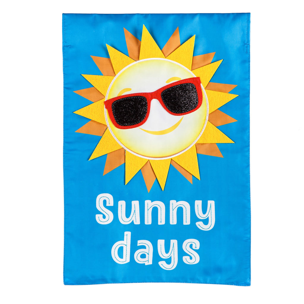 Sunny Days Garden Applique Flag