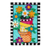 Stacked Spring Flower Pots Garden Applique Flag