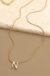 Delicate Snake Chain Initial Pendant Necklace