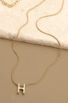 Delicate Snake Chain Initial Pendant Necklace