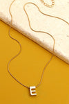 Delicate Snake Chain Initial Pendant Necklace