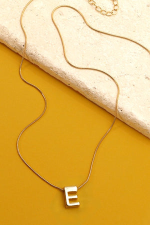 Delicate Snake Chain Initial Pendant Necklace