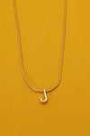 Delicate Snake Chain Initial Pendant Necklace