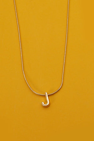 Delicate Snake Chain Initial Pendant Necklace