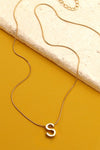 Delicate Snake Chain Initial Pendant Necklace