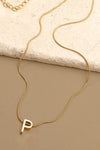 Delicate Snake Chain Initial Pendant Necklace