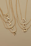 Delicate Snake Chain Initial Pendant Necklace