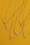 Delicate Snake Chain Initial Pendant Necklace