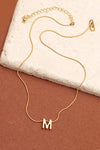 Delicate Snake Chain Initial Pendant Necklace