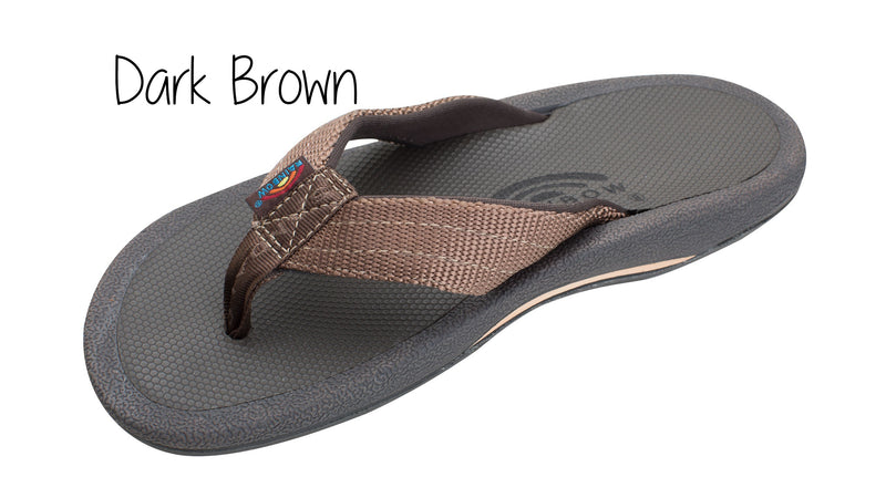 Mariner Rubber Orthopedic Men's Rainbow Sandals - Dark Brown