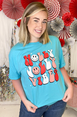 Holly Jolly Vibes Christmas Tee