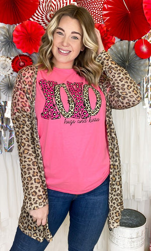 Hugs & Kisses Short Sleeves Valentine Tee