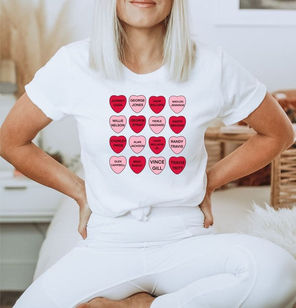 All The Country Classics Hearts Tee