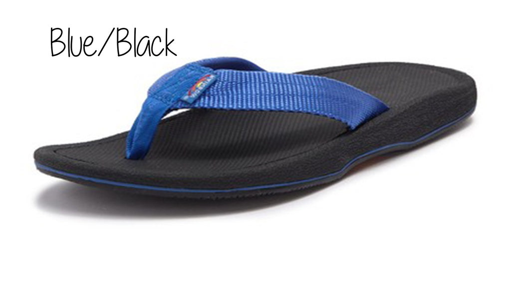 Mariner Rubber Orthopedic Men's Rainbow Sandals - Blue/Black
