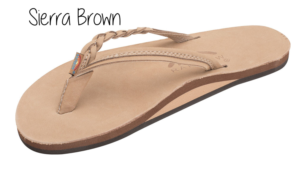 Flirty Braidy Ladies' Rainbow Sandals - Sierra Brown