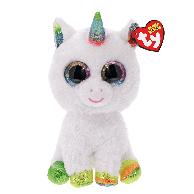 Ty PIXY 6" White Unicorn Beanie Boo