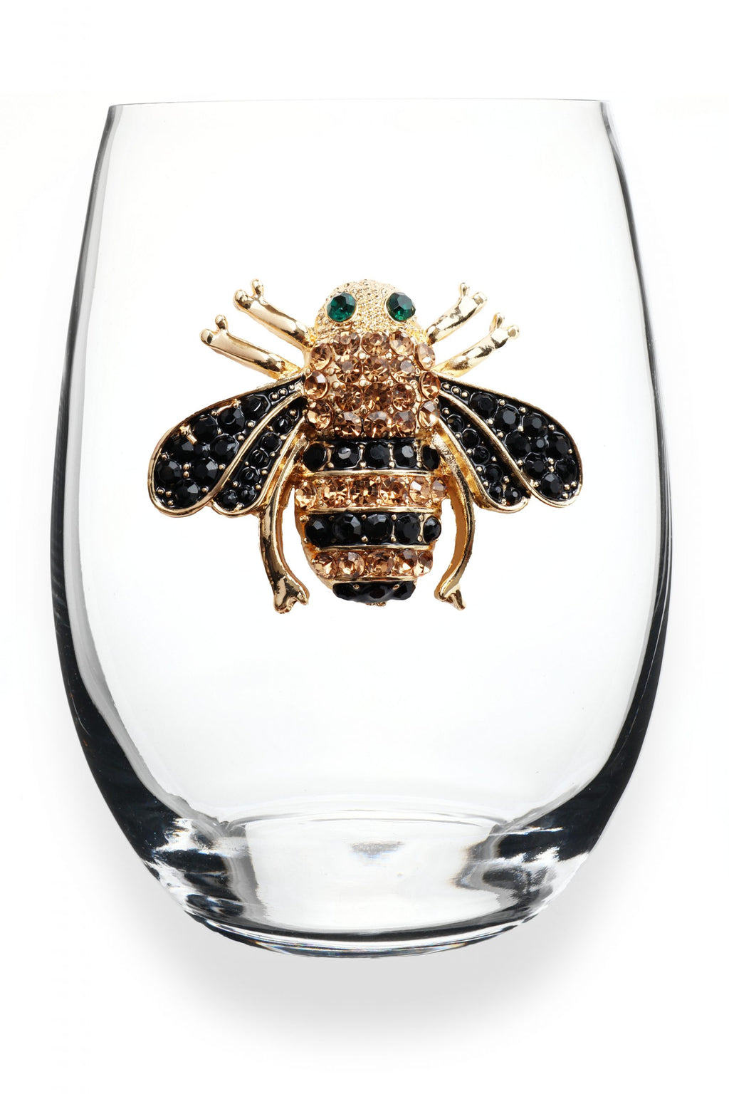 Bee Jeweled Stemless Wine Glass