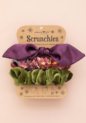Purple Bow Scrunchies
