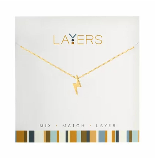 Lightning Layers Necklace in Gold