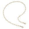 20" Soleil Large Paperclip Chain Mask Necklace - Worn Gold