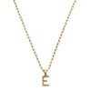 Layla Ball Bead Initial Necklace in Worn Gold