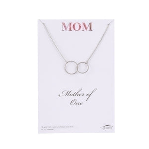 Silver Circles Mother of One Necklace