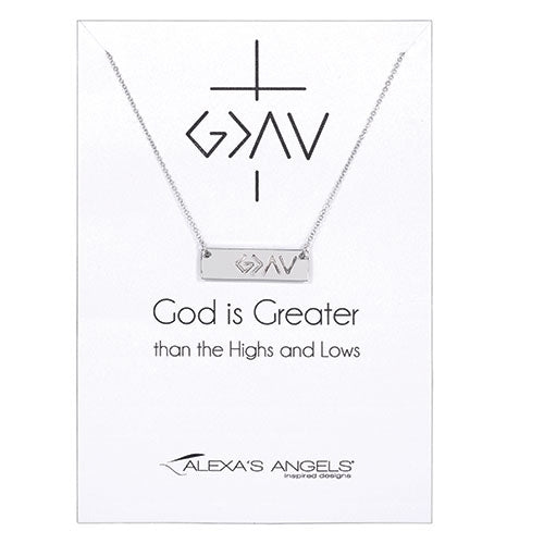 God Is Greater Stainless Steel Necklace